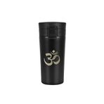 Tusah Yoga Om Desenli Çelik Termos Mug 380 Ml Tek Ebat Siyah