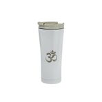 Tusah Yoga Om Desenli Çelik Termos Mug 500 Ml Tek Ebat Beyaz 548Byom