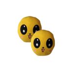 TUSBA MARKET Sevimli Panda Polar Araç Oto Seyahat Boyun Yastığı | Araba Koltuk Oto Emoji Yastık | 2'Li Set