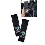 TUSBA MARKET Skoda uyumlu Nakışlı Deri Emniyet Kemer Pedi / Skoda Emniyet Kemer Kılıf Aksesuar & 2'Li Set