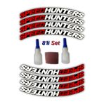 TUSBA MARKET Speedhunters Uyumlu 3D Lastik Yazısı Arma Sticker | Otomobil & Motosiklet | Kırmızı Beyaz | 8’li Set