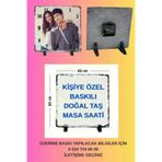 Tu&Se Candles Kare Doğal Taş Saat Kişiye Özel Baskılı Kare Doğal Taş Saat – 20X20 Cm Kişiye Özel Baskılı, Duvar & Masa Üstü