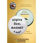 Tu&Se Candles KİŞİYE ÖZEL BUTON AÇACAK MAGNET 5 Adet Kişiye Özel Buton Açacak Magnet – Metal Arkali, Uzun Ömürlü