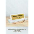 Tu&Se Candles Kristal Cam Masa İsimliği – Kişiye Özel Altın Metal Baskılı İsimlik