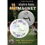 Tu&Se Candles Söz – Nişan – Doğum Günü İçin 10’Lu Açacaklı Magnet | Kişiye Özel Baskılı