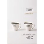 TUSE LIVING One More Shot Black Üzeri Yazılı 2' li Porselen Espresso Kahve Fincanı 80 ml - Siyah