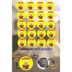tuse rozet dükkanı Kitap Kurdu– 44mm Buton Rozet, 20 Adet İğneli Buton Rozet