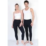 Tusebu Unisex Termal Içlik Alt Tayt – Esnek, Nefes Alır, Kışlık Polar Astarlı (Siyah)