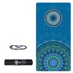 Tusi 008 Kilim Desenli Mavi Yoga Matı ve Pilates Minderi