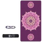 Tusi 009 Kilim Desenli Mor Yoga Matı ve Pilates Minderi