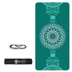 Tusi Desenli Yeşil Yoga Matı ve Pilates Minderi Kilim