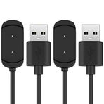 TUSITA [2-Paket] Şarj Kablosu İle uyumlu Amazfit GTR GTS T-Rex (Amazfit GTR 2 / GTS 2 /T-Rex Pro ile uyumlu DEĞİL) Şarj Cihazı - 3.3ft 100cm USB Şarj İstasyonları - Akıllı Saat Aksesuarları