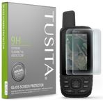 TUSITA Temperli Cam Ekran Koruyucu Film, ile Uyumlu Garmin GPSMAP 66i/66s/66st/66sr/67/67i - 9H Sertlik, HD Şeffaflık, 2-Paket
