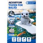 TUTACENTER Akvaryum ve Fanus İçin Yüzen Fok Balığı Dekoru – Su Üstünde Yüzen Sevimli Plastik Akvaryum Süsü