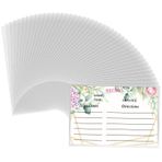 tutata 100 x 15 cm Tarif Kartı Koruyucuları, Tarif Kartı Kılıfları, 100'lü Set