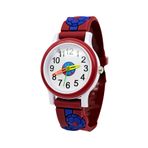 tutkanstore BORDO MAVİ ÇOCUK KOL SAATİ EĞİTİCİ 3 YAŞ ÜZERİ ZAMAN ALIŞTIRMA SAATİ