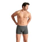 Tutku 0114 Pamuklu Likralı Elastan 5'li Füme Erkek Boxer