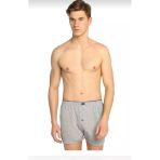 Tutku 0117 Penye Düz Gri Erkek Boxer