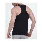 Tutku 0118 (L-3 BEDEN) (3 AD) Ribana Sporcu Rambo Spor Erkek Pamuklu Atlet SİYAH