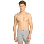 Tutku 117 Penye Düz 6'lı Gri Erkek Boxer