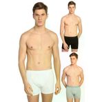 Tutku 161811818182727292 Erkek Likralı Elastan Boxer Siyah + Beyaz + Gri Renk 5'li Paket Abani Classic