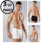 Tutku 3`lü Likralı Erkek Boxer