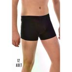 Tutku 4176 Erkek Siyah 12 Adet Likralı Elasthan Boxer
