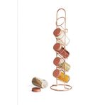 Tutku 5'li Rose Gold Metal Standlı Cam Baharatlık Seti 92 ml