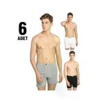 Tutku 6 Adet Erkek Penye Boxer 47789