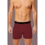 Tutku 6'lı Paket Elastan Spor Erkek Boxer, Bordo, M Beden