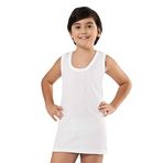 Tutku-6'lı Tutku Erkek Çocuk Penye Atlet-Beyaz-5-6 yaş