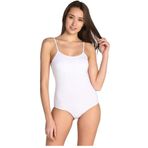 Tutku Beyaz İp Askılı Çıtçıtlı 2`lı Paket Kadın İç Giyim Body Atlet