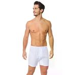 Tutku Beyaz Renk Penye Paçalı Boxer BRWEZPCL35