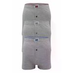 Tutku CMS001105_Gri Penye Düz Boxer 117 3'lü Paket | Gri