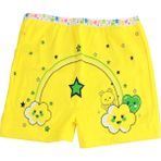 Tutku Elastan Baskılı Kız Çocuk Külot Boxer Şort - 7 - 8 Yaş - Sarı