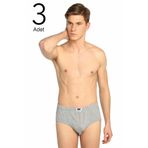 Tutku ELF568T0109CCM3 Gri 3 lü Paket Penye Erkek Slip Külot