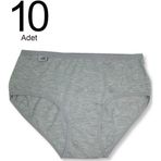 Tutku ELF568T0924CCM10 Gri 10 Lu Paket Likralı Bato Kadın Külot