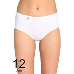 Tutku ELF568T0924CCM12 Beyaz 12 li Paket Likralı Bato Kadın Külot