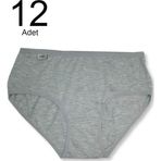 Tutku ELF568T0924CCM12 Gri 12 Li Paket Likralı Bato Kadın Külot