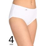 Tutku ELF568T0924CCM4 Beyaz 4 lü Paket Likralı Bato Kadın Külot