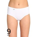 Tutku ELF568T0924CCM9 Beyaz 9 lu Paket Likralı Bato Kadın Külot