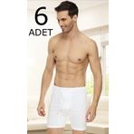 Tutku Elit 1051 6'lı Arjantin Paçalı Beyaz Erkek Boxer