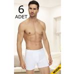 Tutku Elit 1251 Modal Elastan 6 Adet Beyaz Erkek Boxer
