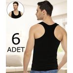 Tutku Elit 1304 Elastan Spor 6 Adet Siyah Erkek Atlet