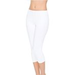 Tutku Elit 2102 Bayan Modal Elastan Kapri Tayt 3 Adet - Beyaz - 2XL