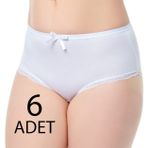Tutku Elit 2402 Siyah 4 Numara Geniş Kesim 6'lı Paket Kadın Bato Külot