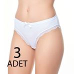 Tutku Elit 2701 Siyah 3 Adet Kadın Bikini Külot