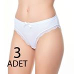 Tutku Elit 2701 Siyah 3 Adet Kadın Bikini Külot
