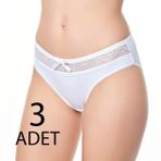 Tutku Elit 2704 Siyah 3 Adet Kadın Bikini Külot