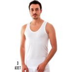 Tutku Elit 3 Adet Elit 1201 Erkek Modal Elasthan Atlet Beyaz - XL